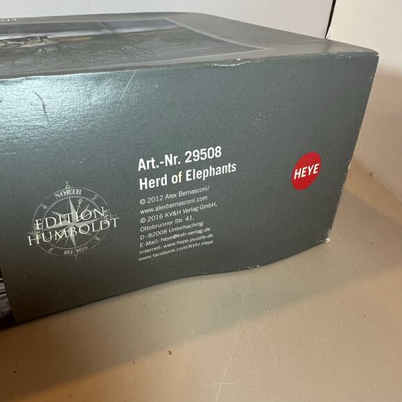 Panorama Puzzle 2000 Piece Edition Humboldt Herd of Elephants 29508 Heye 2012 - Picture 5 of 9